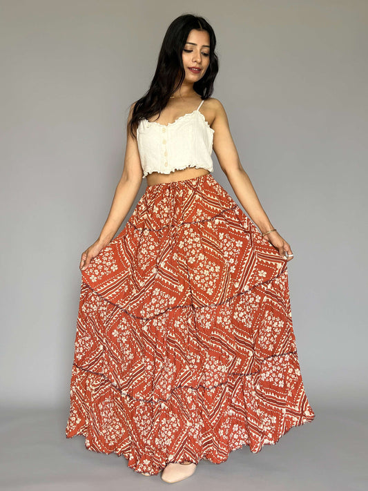 Indo-western Skirt-Top Coord Set