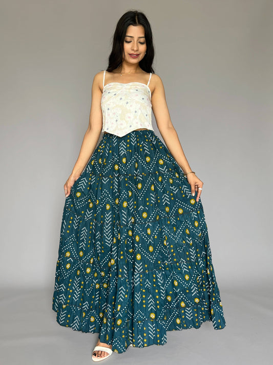 Indo-western Skirt-Top Coord Set