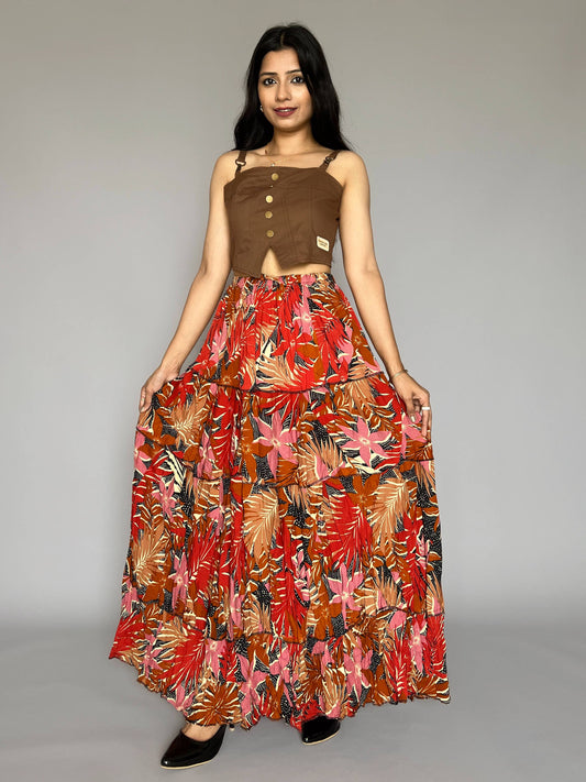 Indo-western Skirt-Top Coord Set
