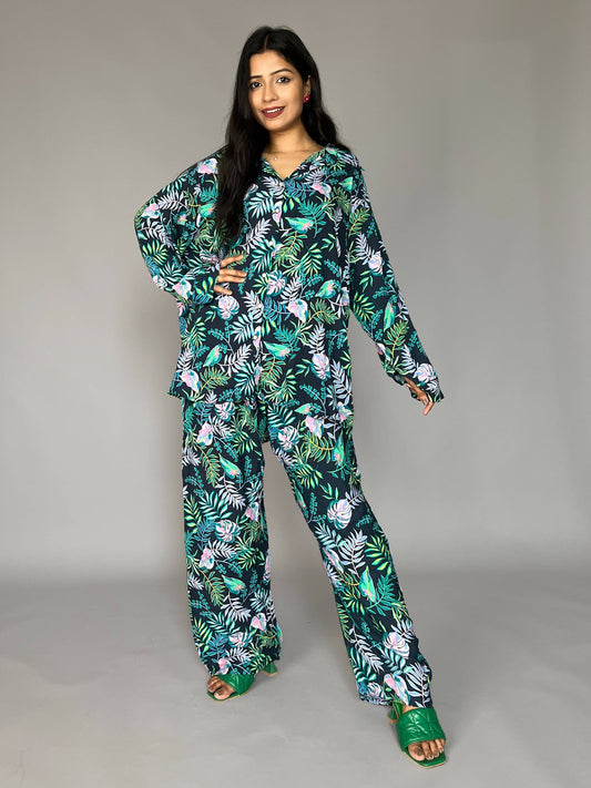 Tropical print 2 piece Coord Set