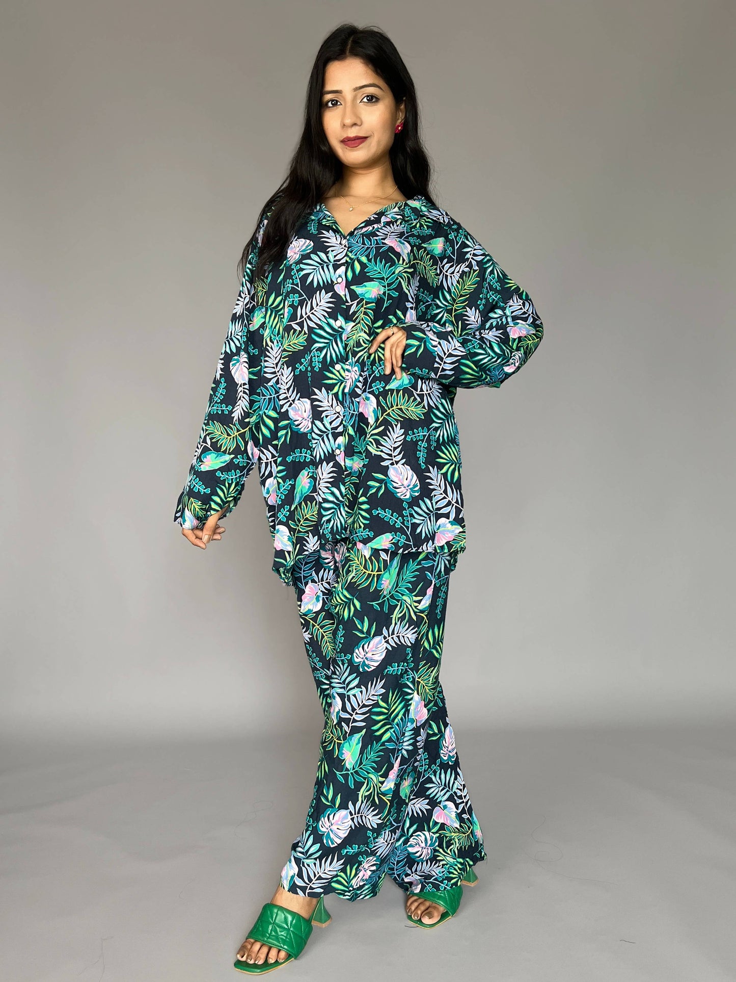 Tropical print 2 piece Coord Set